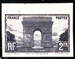 FRANCE - N° 258A** - ARC DE TRIOMPHE - NON-DENTELE EN NOIR BORD DE FEUILLE - RARE. (petite Boucle) - 1921-1940