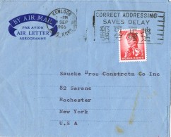 19807. Aerograma KOWLOON (Hong Kong) 1965. Sloga Address. Air Letter - Storia Postale