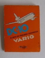 Varig Brèsil Brasil McDonnell Douglas DC-10 Boite D´ Allumettes Publicitaire Matchcover Varig Brazil - Scatole Di Fiammiferi