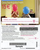 @+ Allemagne T-Mobil 15€ Neuve - Verso SAMPLE - GSM, Cartes Prepayées & Recharges