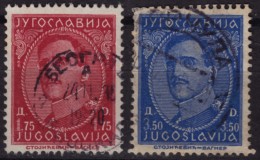 1934 Yugoslavia KING Alexander Pair - Michel Mi. 283-284 - Used - Ongebruikt