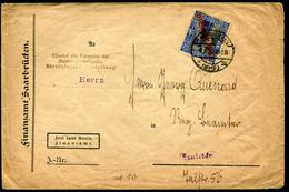 SARRE - SERVICE N° 12 / LETTRE DE SAARBRÜCKEN LE 9/8/1922 - TB - Dienstmarken