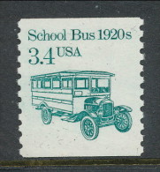 USA 1985 Scott # 2123. Transportation Issue: School Bus 1920s, MNH (**). Tagget - Rollenmarken