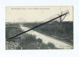 CPA -   Beuvraignes  (Somme)  -  Ruines De L'église Et Route De Tilloloy - Beuvraignes