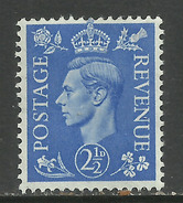 GB 1941 KGV1 2 1/2d Light Ultramarine MM SG 489 ( T136 ) - Unused Stamps
