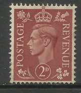 GB 1951 KGV1 2d Pale Red Brown MM SG 506 ( T413 ) - Neufs
