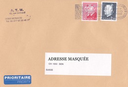 Lettre Prioritaire Voyagée De Monte Carlo Pour La Suisse Le 20/10/1998 Tp De Monaco Série Courante. Effigie Du Prince. T - Covers & Documents