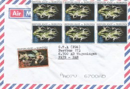 Burundi 2005 Bujumbura Orchid Bulbophyllum 100f Habenaria 120f Cover - Used Stamps