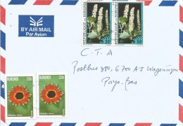 Burundi 2006 Mayania Flower Phytolacca 30f Helianthus 350f Cover - Used Stamps