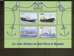 Saint Pierre Et Miquelon BF  5 Vieux Bateaux Neuf ** MNH Sin Charmela - Blocks & Sheetlets