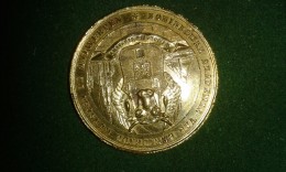 1864, Koninklijke Akademie Van Beeldende Kunsten Te Antwerpen, 200-jarig Jubileum, 16 Gram (med320) - Pièces écrasées (Elongated Coins)