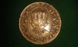 1866, Braemt, Soc. D'Horticulture D'Anvers, 3de Prijs Van Kerckhove-Key, 44 Gram (med324) - Monedas Elongadas (elongated Coins)