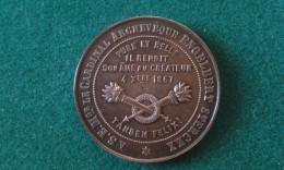 1867, Ville De Malines, Deuil Publique, Cardinal Archeveque Engelbert Sterckx, 12 Gram (med337) - Elongated Coins