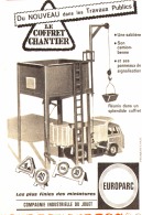 PUB " COFFRET CHANTIER  " " EUROPARC " 1962 - Publicidad