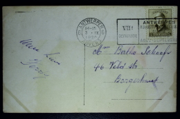 Belgium: Picture Postcard Antwerp To Borghout  OBP 166   1920 Cancel Olympiade - 1919-1920 Trench Helmet