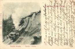 T3 1898 Tátra, Csorbai Vasútállomás, GÅ‘zmozdony / Railway Station, Locomotive (kis... - Sin Clasificación