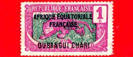 AFRICA Equatoriale - AEF - UBANGI - Usato - 1922 - Leopardo (Panthera Pardus) - 1 - Used Stamps