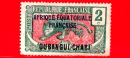 AFRICA Equatoriale - AEF - UBANGI - Usato - 1922 - Leopardo (Panthera Pardus) - 2 - Gebraucht