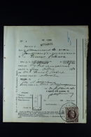 Belgium: OPB Nr 210 10 Francs On Moneyorder 1922 Longcancel WATERMAEL - Storia Postale