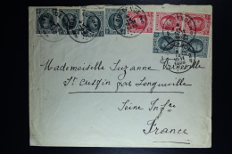 Belgium Cover  Oostende To Longenville F 1926, OPB 193 + 202 Also In Strips - Covers & Documents