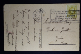 Belgium  Card Liege To Geneva  1928, OPB  205c - Brieven En Documenten