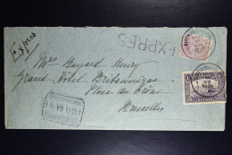 Belgium  Express Cover Machine-au-Pont To Brussels 1921, OPB  145 + 140 - Covers & Documents