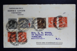 Belgium Cover Wetteren To New York USA  , OPB 394 + - Lettres & Documents