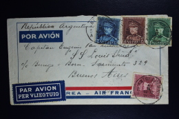 Belgium Airmail Cover Brussels To Buenos Aires Argentina 1936 OPB 320 + 321 + 323 + 324 - Sonstige & Ohne Zuordnung