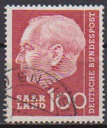 Saarland1957 MiNr.398  O Gest Bundespräsident Theodor Heuss ( 3847 ) - Gebraucht