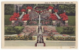 USA - MOBILE ALABAMA AL - BELLINGRATH GARDENS VIEW - AZALEA FLOWERS ~ C1948 Vintage Postcard [6183] - Mobile