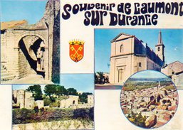 CAUMONT-sur-DURANCE (Vaucluse) - Vieille Porte. L'église. Château De La Chartreuse De Bonpas. Vue Générale - Caumont Sur Durance