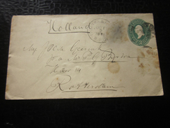 1891 Timbre  Amérique USA Palatka &.. États-Unis  Entiers Postaux  Enveloppe Timbrée  ...-1900-- Rotterdam Hollande - ...-1900