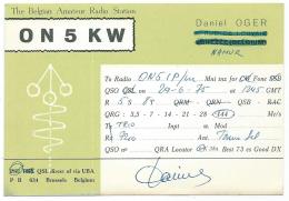 CARTE QSL BELGIQUE ON5KW, RADIO AMATEUR, EGHEZEE ( NOUVELLE ADRESSE A NAMUR ), BELGIUM - Radio Amateur