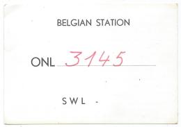 CARTE QSL BELGIQUE ONL 3145, RADIO AMATEUR, MESLIN L'EVEQUE, ATH, PROVINCE DE HAINAUT, BELGIUM - Radio-amateur