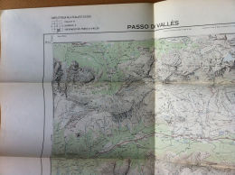 Istituo Geografico Militare - Carta 1:25000 - Passo Di Vall?s - 1963 - Andere & Zonder Classificatie