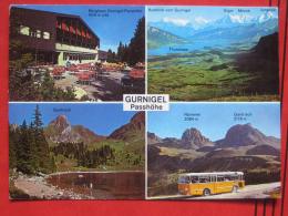 Riggisberg (BE) - Mehrbildkarte "Gurnigel Passhöhe" / Autobus, Berghaus Gurnigel Paßhöhe - Riggisberg 