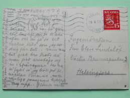 Finland 1953 Postcard "Helsinki Helsingfors" To Helsingfors - Lion Arms - Storia Postale