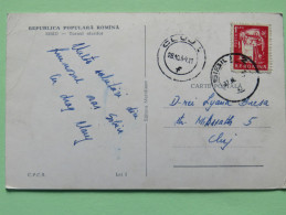 Rumania 1964 Postcard "Sibiu Castle" To Cluj - Atomic Energy - Briefe U. Dokumente