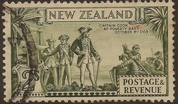 NZ 1935 2/- Cook P13-14x13,5 SG 589 U #WQ122 - Gebraucht