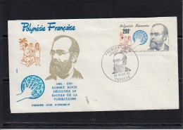 POLYNESIE FRANCAISE   FDC Poste Aerienne PAPEETE Le 24 Mars 82  ROBERT KOCH 200f - Brieven En Documenten