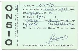 CARTE QSL BELGIQUE ON5IO, RADIO AMATEUR, FLORIFFOUX, PROVINCE DE NAMUR, BELGIUM - Amateurfunk