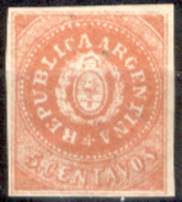 Argentina-00001a - 1862 - Yvert & Tellier N. 5g (sg) NG - Privo Di Difetti Occulti. - Ungebraucht