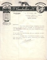 ALGERIE - ENTÊTE " PANTHERE " - BOUGIE - FIGUES , CAROUBES , HUILES , DATTES .... - J. CAUDRILLIER & CIE - LETTRE - 1937 - Autres & Non Classés