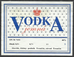 Czechoslovakia,   Vodka Jemna, 05 L., 0,7 L., 1l. - Alcoli E Liquori