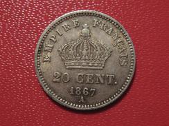 20 Centimes Napoléon III 1867 A Paris 0761 - 20 Centimes