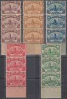 1929-65 CUBA REPUBLICA. 1929. Ed.234-8. 1-20c CAPITOLIO NACIONAL. CAPITOL. BLOCK 3 ORIGINAL GUM. - Ungebraucht