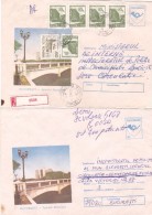 ERROR ,2X COVER STATIONERY 1992, Image Shifted, Changed Color,ROMANIA. - Errors, Freaks & Oddities (EFO)