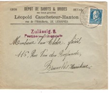 TP Bayern 20 Pf S/L.commerciale Dépot De Sabots & Brides à Lessines C.Post...4/5/1918+censure Zulässig 8 V.BXL Maritime - Zone Non Occupée
