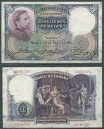 ESPAGNE SPANIEN SPAIN ESPAÑA 1931 24 DE ABRIL ROSALES 50 PTAS 2ª REPÚBLICA - 25 Peseten