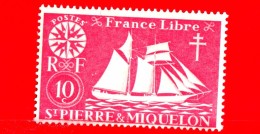 Nuovo - Saint-Pierre E Miquelon - 1942 - St. Malo Fishing Schooner - 10 - Unused Stamps